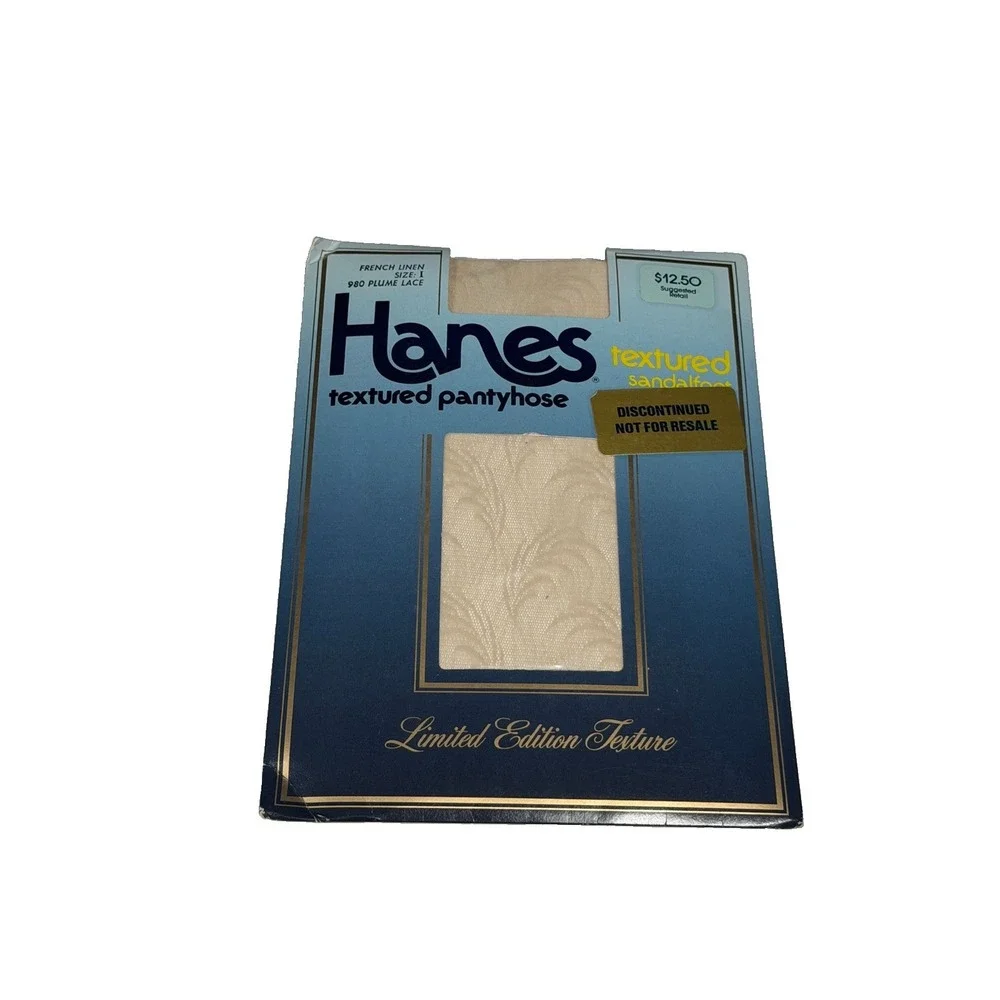 Hanes Textured Pantyhose LOT French Linen(2) & Pink Swartz 980 Plume Lace Size I